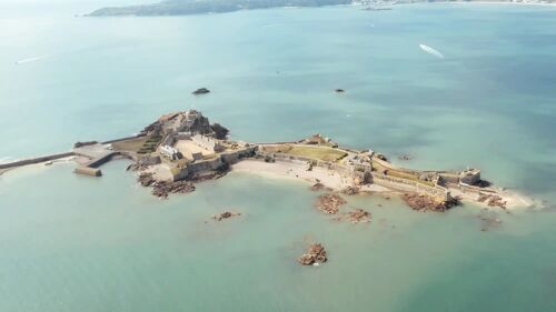Elizabeth Castle on island in Jersey