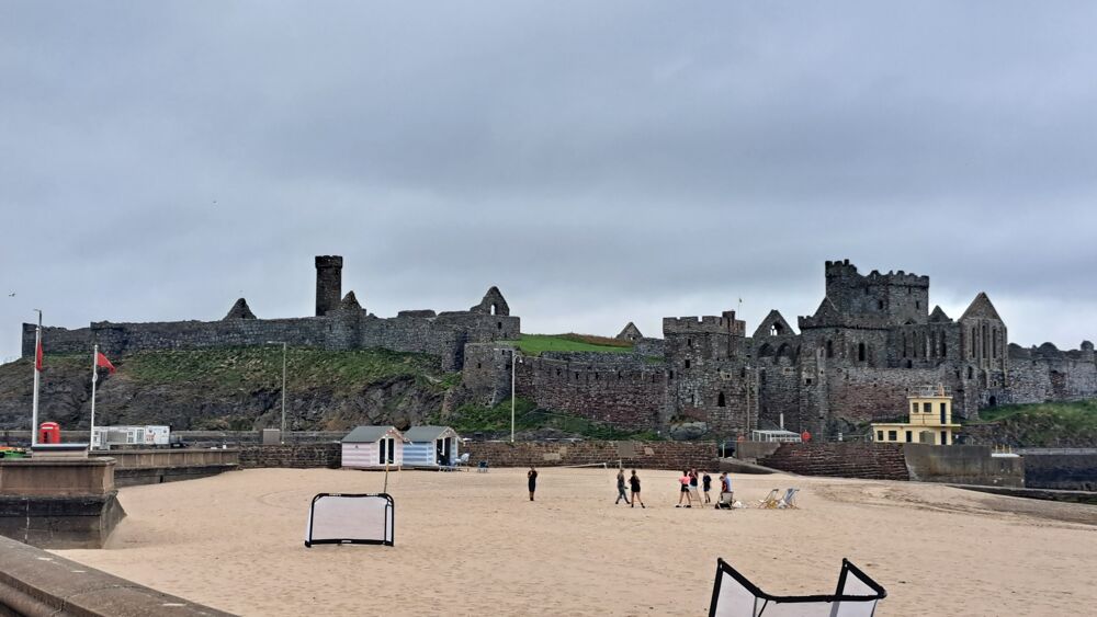 Peel Castle and Beach Peel Castle and Beach