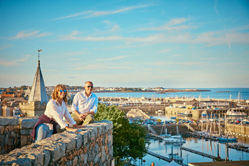St Peter Port from Mignot Plateau, Guernsey