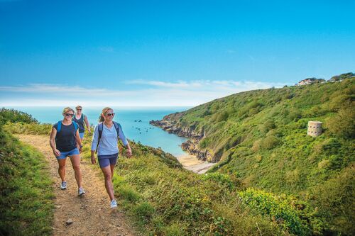 walking above Saints Bay, Guernsey