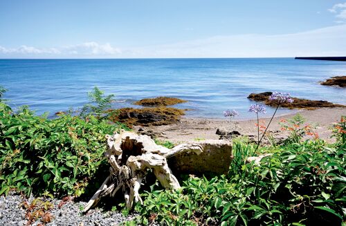 Person on Fliquet Bay